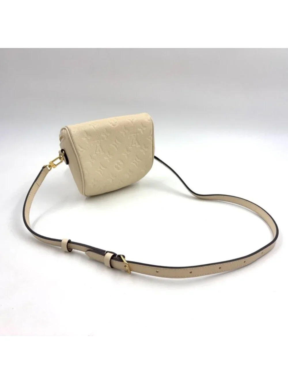 Louis Vuitton Mini Bum Monogram Empreinte Leather Ivory Belt Bag Gold